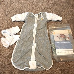 SWADDLE SLEEVES sleep sack and mitten sleeves set